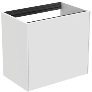 IDEAL STANDARD CONCA - toaletní stolek 600x373x540 mm v bílém matném laku, 2 zásuvky - bez úchytky, plný výsuv, otevírání push-to-open, SoftClosing, prostorově úsporný, předem smontovaný, dřevo z udržitelných zdrojů #T3991Y1 - Bílý matný