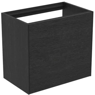 IDEAL STANDARD CONCA - Toaletní stolek 600x373x540 mm v dubové dýze s fládrováním, 2 zásuvky - bez úchytek, plný výsuv, otevírání push-to-open, SoftClosing, prostorově úsporný, předem smontovaný, dřevo z udržitelných zdrojů, dýha z pravého dřeva #T3991Y4 - dub fládrovaný