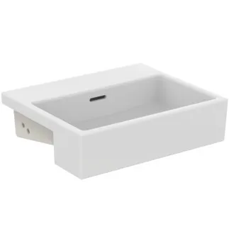 IDEAL STANDARD EXTRA - Polozapuštěné umyvadlo 500x420x145 mm v bílém lesku, bez otvoru pro baterii, s přepadem #T427801 - Bílá (Alpine)