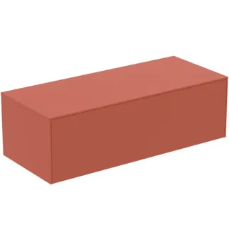 IDEAL STANDARD CONCA - Toaletní stolek 1202x505x370 mm v matném laku Sunset, 1 zásuvka - bez úchytky, plný výsuv, otevírání push-to-open, SoftClosing, předem smontovaný, dřevo z udržitelných zdrojů #T4314Y3 - Sunset matt
