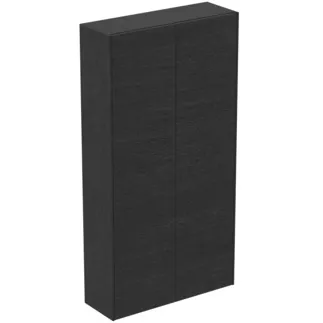 IDEAL STANDARD CONCA - Skříňka 720x250x1400 mm, dubová dýha, 2 dveře - bez úchytek, otevírání push-to-open, předmontovaná, dřevo z udržitelných zdrojů, pravá dřevěná dýha #T4107Y4 - dub flambovaný