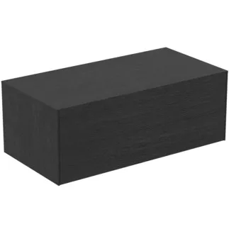 IDEAL STANDARD CONCA - Toaletní stolek 1002x505x370 mm v dubové dýze s fládrováním, 1 zásuvka - bez úchytky, plný výsuv, otevírání push-to-open, SoftClosing, předmontováno, dřevo z udržitelných zdrojů, pravá dřevěná dýha #T4313Y4 - dub fládrovaný