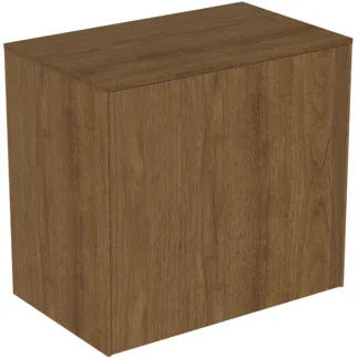 IDEAL STANDARD CONCA - toaletní stolek 602x373x550 mm v dekoru tmavý ořech, 2 zásuvky - bez úchytky, plný výsuv, otevírání push-to-open, SoftClosing, prostorově úsporný, předem smontovaný, dřevo z udržitelných zdrojů, dýha z pravého dřeva #T4317Y5 - tmavý ořech