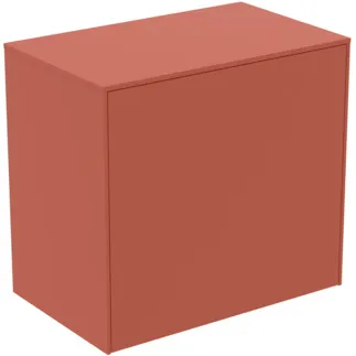IDEAL STANDARD CONCA - Toaletní stolek 602x373x550 mm v matném laku Sunset, 2 zásuvky - bez úchytky, plný výsuv, otevírání push-to-open, SoftClosing, prostorově úsporný, předem smontovaný, dřevo z udržitelných zdrojů #T4317Y3 - Sunset matt