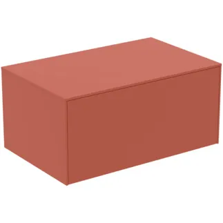 IDEAL STANDARD CONCA - Toaletní stolek 802x505x370 mm v matném laku Sunset, 1 zásuvka - bez úchytky, plný výsuv, otevírání push-to-open, SoftClosing, předem smontovaný, dřevo z udržitelných zdrojů #T4312Y3 - Sunset matt