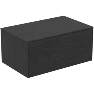 IDEAL STANDARD CONCA - Toaletní stolek 802x505x370 mm, dubová dýha s fládrováním, 1 zásuvka - bez úchytky, plný výsuv, otevírání push-to-open, SoftClosing, předem smontovaný, dřevo z udržitelných zdrojů, pravá dřevěná dýha #T4312Y4 - dub s fládrováním