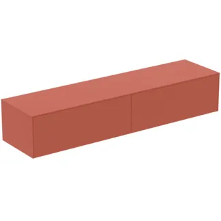 IDEAL STANDARD CONCA - Toaletní stolek 1987x505x370 mm v matném laku Sunset, 2 zásuvky - bez úchytky, plný výsuv, otevírání push-to-open, SoftClosing, předmontované, dřevo z udržitelných zdrojů #T4316Y3 - Sunset matt