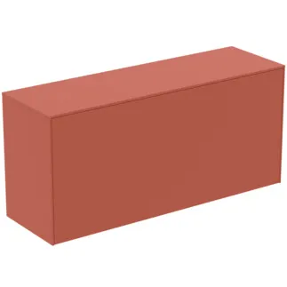 IDEAL STANDARD CONCA - Toaletní stolek 1202x373x550 mm v matném laku Sunset, 2 zásuvky - bez úchytky, plný výsuv, otevírání push-to-open, SoftClosing, předmontované, dřevo z udržitelných zdrojů #T4320Y3 - Sunset matt