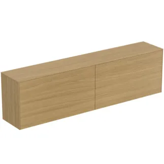 IDEAL STANDARD CONCA - toaletní skříňka 1987x373x550 mm ve světlé dubové dýze, 4 zásuvky - bez úchytek, s plným výsuvem, s otevíráním Push-to-open, SoftClosing, předem smontovaná, dřevo z udržitelných zdrojů, pravá dřevěná dýha #T4332Y6 - světlý dub