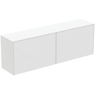 IDEAL STANDARD CONCA - toaletní skříňka 1587x373x550 mm v bílém matném laku, 4 zásuvky - bez úchytky, plný výsuv, otevírání push-to-open, SoftClosing, předem smontovaná, dřevo z udržitelných zdrojů #T4331Y1 - Bílý matný