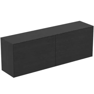IDEAL STANDARD CONCA - Toaletní stolek 1587x373x550 mm, dubová dýha, 4 zásuvky - bez úchytek, plný výsuv, otevírání push-to-open, SoftClosing, předmontováno, dřevo z udržitelných zdrojů, pravá dřevěná dýha #T4331Y4 - dub fládrovaný