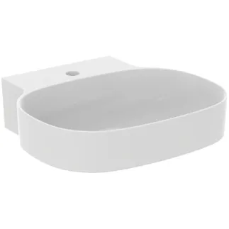 IDEAL STANDARD LINDA-X - Umyvadlo 500x480x135 mm v bílé hedvábné matné barvě, 1 otvor pro baterii, bez přepadu - Diamatec #T4985V1 - Silk white