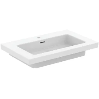 IDEAL STANDARD EXTRA - Nábytkové umyvadlo 810x510x150 mm v bílé hedvábné matné barvě, 1 otvor pro baterii, s přepadem #T4362V1 - Silk white