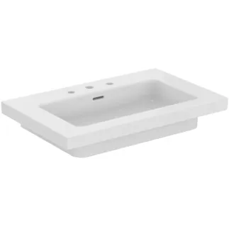 IDEAL STANDARD EXTRA - Nábytkové umyvadlo 810x510x150 mm v bílém lesku, 3 otvory pro baterii, s přepadem #T436401 - Bílá (Alpine)