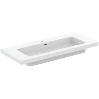 IDEAL STANDARD EXTRA - Nábytkové umyvadlo 1210x510x150 mm v bílé hedvábné matné barvě, 1 otvor pro baterii, s přepadem #T4370V1 - Silk white