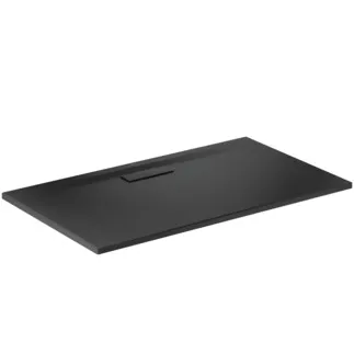 IDEAL STANDARD ULTRAFLAT NEW - Obdélníková sprchová vanička 1200x700x25 mm v černém saténovém provedení, bez výsuvného odpadu - Odolná proti detergentům, světlu, bezbariérová, podle DIN 18040, vysoká 25 mm #T4476V3 - Černá