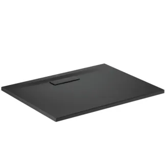 IDEAL STANDARD ULTRAFLAT NEW - Obdélníková sprchová vanička 900x700x25 mm v černém saténovém provedení, bez výsuvného odpadu - Odolná proti detergentům, světlu, bezbariérová, podle DIN 18040, vysoká 25 mm #T4474V3 - Černá