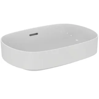 IDEAL STANDARD LINDA-X - mísa 550x380x155 mm v bílé barvě, bez otvoru pro baterii, s přepadem - Diamatec, prostorově úsporné umyvadlo, IdealPlus #T4401MA - White (Alpine) s Ideal Plus