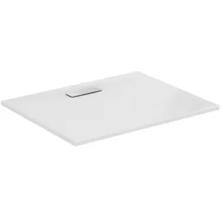 IDEAL STANDARD ULTRAFLAT NEW - Obdélníková sprchová vanička 1000x800x25 mm v lesklé bílé barvě, bez výsuvného odpadu - Odolná proti detergentům, světlu, bezbariérová, podle DIN 18040, vysoká 25 mm #T446801 - Bílá (Alpine)