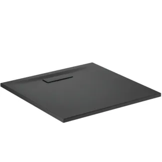 IDEAL STANDARD ULTRAFLAT NEW - Čtvercová sprchová vanička 800x800x25 mm v černém saténovém provedení, bez výsuvného odpadu - Odolná proti detergentům, světlu, bezbariérová, podle DIN 18040, vysoká 25 mm #T4466V3 - Černá