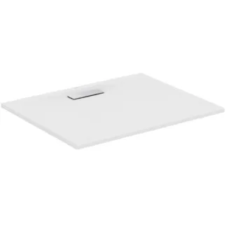 IDEAL STANDARD ULTRAFLAT NEW - Obdélníková sprchová vanička 1000x800x25 mm v bílém saténovém provedení, bez výsuvného odpadu - Odolná proti detergentům, světlu, bezbariérová, podle DIN 18040, vysoká 25 mm #T4468V1 - Hedvábně bílá