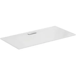 IDEAL STANDARD ULTRAFLAT NEW - Obdélníková sprchová vanička 1600x800x25 mm v lesklé bílé barvě, bez výsuvného odpadu - Odolná proti detergentům, světlu, bezbariérová, podle DIN 18040, vysoká 25 mm #T447101 - Bílá (Alpine)