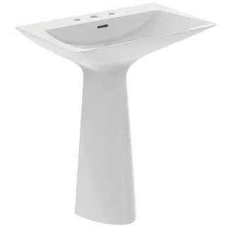 IDEAL STANDARD TIPO-Z - Umyvadlo 740x470x900 mm v bílé hedvábně matné barvě, 3 otvory pro baterii, s přepadem #T4426V1 - Silk white