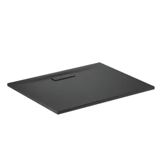 IDEAL STANDARD ULTRAFLAT NEW - Obdélníková sprchová vanička 1000x800x25 mm v černém saténovém provedení, bez výsuvného odpadu - Odolná proti detergentům, světlu, bezbariérová, podle DIN 18040, vysoká 25 mm #T4468V3 - Černá