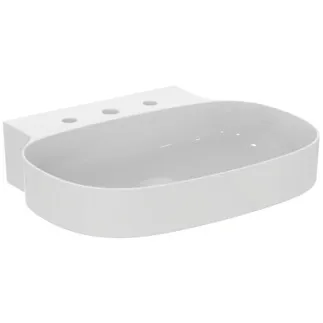IDEAL STANDARD LINDA-X - Umyvadlo 600x500x135 mm v bílé barvě, 3 otvory pro baterii, bez přepadu - Diamatec, IdealPlus #T4394MA - Bílá (Alpine) s Ideal Plus