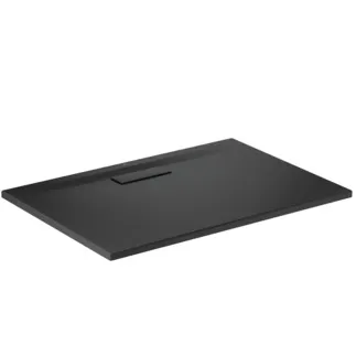 IDEAL STANDARD ULTRAFLAT NEW - Obdélníková sprchová vanička 1000x700x25 mm v černém saténovém provedení, bez výsuvného odpadu - Odolná proti detergentům, světlu, bezbariérová, podle DIN 18040, vysoká 25 mm #T4475V3 - Černá