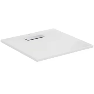 IDEAL STANDARD ULTRAFLAT NEW - Čtvercová sprchová vanička 700x700x25 mm v lesklé bílé barvě, bez výsuvného odpadu - odolná proti detergentům, světlu, bezbariérová, podle DIN 18040, vysoká 25 mm #T446501 - Bílá (Alpine)