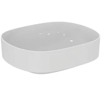 IDEAL STANDARD LINDA-X - Mísa 450x380x130 mm v bílém lesku, bez otvoru pro baterii, bez přepadu - Diamatec, prostorově úsporné umyvadlo #T440001 - Bílá (Alpine)