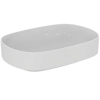 IDEAL STANDARD LINDA-X - mísa 550x380x130 mm v bílé barvě, bez otvoru pro baterii, bez přepadu - Diamatec, prostorově úsporné umyvadlo, IdealPlus #T4402MA - White (Alpine) s Ideal Plus