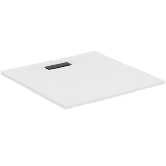 IDEAL STANDARD ULTRAFLAT NEW - Čtvercová sprchová vanička 900x900x25 mm v bílém saténovém provedení, bez výsuvného odpadu - Odolná proti detergentům, světlu, bezbariérová, v souladu s DIN 18040, vysoká 25 mm #T4467V1 - Hedvábně bílá