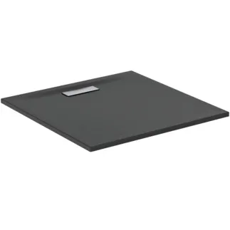 IDEAL STANDARD ULTRAFLAT NEW - Čtvercová sprchová vanička 900x900x25 mm v černém saténovém provedení, bez výsuvného odpadu - Odolná proti detergentům, světlu, bezbariérová, podle DIN 18040, vysoká 25 mm #T4467V3 - Černá
