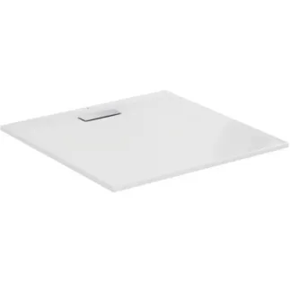 IDEAL STANDARD ULTRAFLAT NEW - Čtvercová sprchová vanička 1000x1000x25 mm v lesklé bílé barvě, bez výsuvného odpadu - odolná proti detergentům, světlu, bezbariérová, podle DIN 18040, vysoká 25 mm #T448801 - Bílá (Alpine)