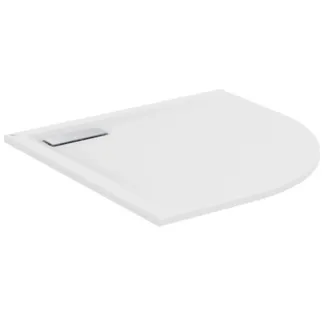 IDEAL STANDARD ULTRAFLAT NEW - čtyřhranná sprchová vanička 900x900x25 mm v bílém saténovém provedení, bez výsuvného odpadu - rohový model, odolná proti detergentům, světlu, bezbariérová, podle DIN 18040, výška 25 mm #T4492V1 - hedvábně bílá