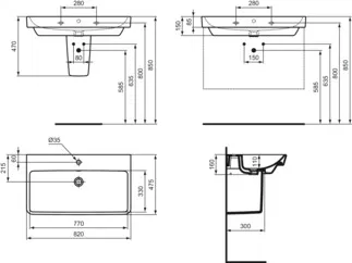 IDEAL STANDARD I.LIFE A - Nástěnný sloupek 195x288x331 mm v bílé barvě - IdealPlus #T4519MA - Bílá (Alpine) s Ideal Plus, obrázek 6