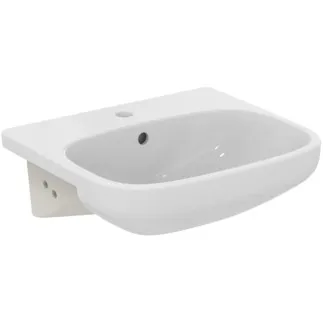 IDEAL STANDARD I.LIFE A - Polozapuštěné umyvadlo 500x440x170 mm v bílém lesku, 1 otvor pro baterii, s přepadem #T451701 - Bílá (Alpine)
