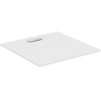 IDEAL STANDARD ULTRAFLAT NEW - Čtvercová sprchová vanička 1000x1000x25 mm v bílém saténovém provedení, bez výsuvného odpadu - odolná proti detergentům, světlu, bezbariérová, podle DIN 18040, vysoká 25 mm #T4488V1 - hedvábně bílá