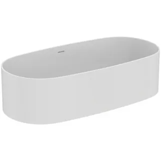 IDEAL STANDARD LINDA-X - Volně stojící vana 1738x850x495 mm, bílá matná, bez otvoru pro baterii, s přepadem, s odtokovou soupravou - antibakteriální #T4626EN - bílá matná