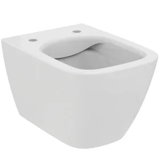 IDEAL STANDARD I.LIFE S - Závěsné WC 355x480x335 mm v bílé lesklé barvě, plné splachování CL1 3,9 - 6 l/min, horizontální odtok - CL1, CL2, EasyFix+, bezokrajová splachovací technologie RimLS+, prostorově úsporné WC #T459201 - Bílá (Alpine)