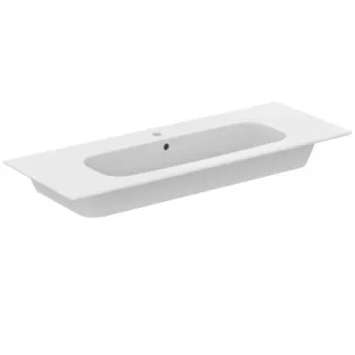 IDEAL STANDARD I.LIFE A - Nábytkové umyvadlo 1240x460x155 mm v bílém lesku, 1 otvor pro baterii, s přepadem #T462201 - Bílá (Alpine)