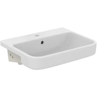 IDEAL STANDARD I.LIFE B - Polozapuštěné umyvadlo 550x440x170 mm v bílém lesku, 1 otvor pro baterii, s přepadem #T461101 - Bílá (Alpine)