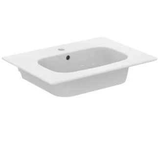 IDEAL STANDARD I.LIFE A - Nábytkové umyvadlo 640x460x155 mm v bílém lesku, 1 otvor pro baterii, s přepadem #T461901 - Bílá (Alpine)