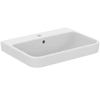 IDEAL STANDARD I.LIFE B - Umyvadlo 650x480x180 mm v bílém lesku, 1 otvor pro baterii, s přepadem #T460601 - Bílá (Alpine)