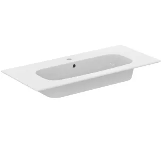 IDEAL STANDARD I.LIFE A - Nábytkové umyvadlo 1040x460x155 mm v bílém lesku, 1 otvor pro baterii, s přepadem #T462101 - Bílá (Alpine)