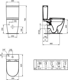 IDEAL STANDARD I.LIFE S - splachovací nádržka na WC 365x150x390 mm, mechanická v bílé lesklé barvě - 6/3l technologie dvojitého splachování #T473401 - Bílá (Alpine), obrázek 6