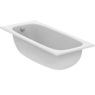 IDEAL STANDARD I.LIFE - Vana ve tvaru těla 1600x700x450 mm v bílé lesklé barvě, bez otvoru pro baterii, s přepadem, bez výsuvného odpadu - Odolná proti detergentům, odolná proti světlu #T475801 - Bílá (Alpine)