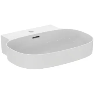 IDEAL STANDARD LINDA-X - Umyvadlo 600x500x155 mm, bílé lesklé, 1 otvor pro baterii, s přepadem - Diamatec #T475501 - Bílá (Alpine)
